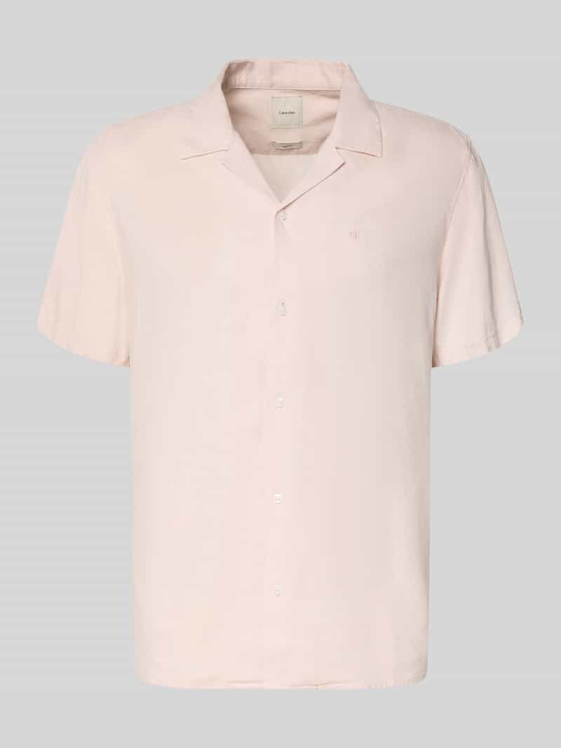 Koszula casualowa o kroju regular fit z mieszanki lnu i lyocellu