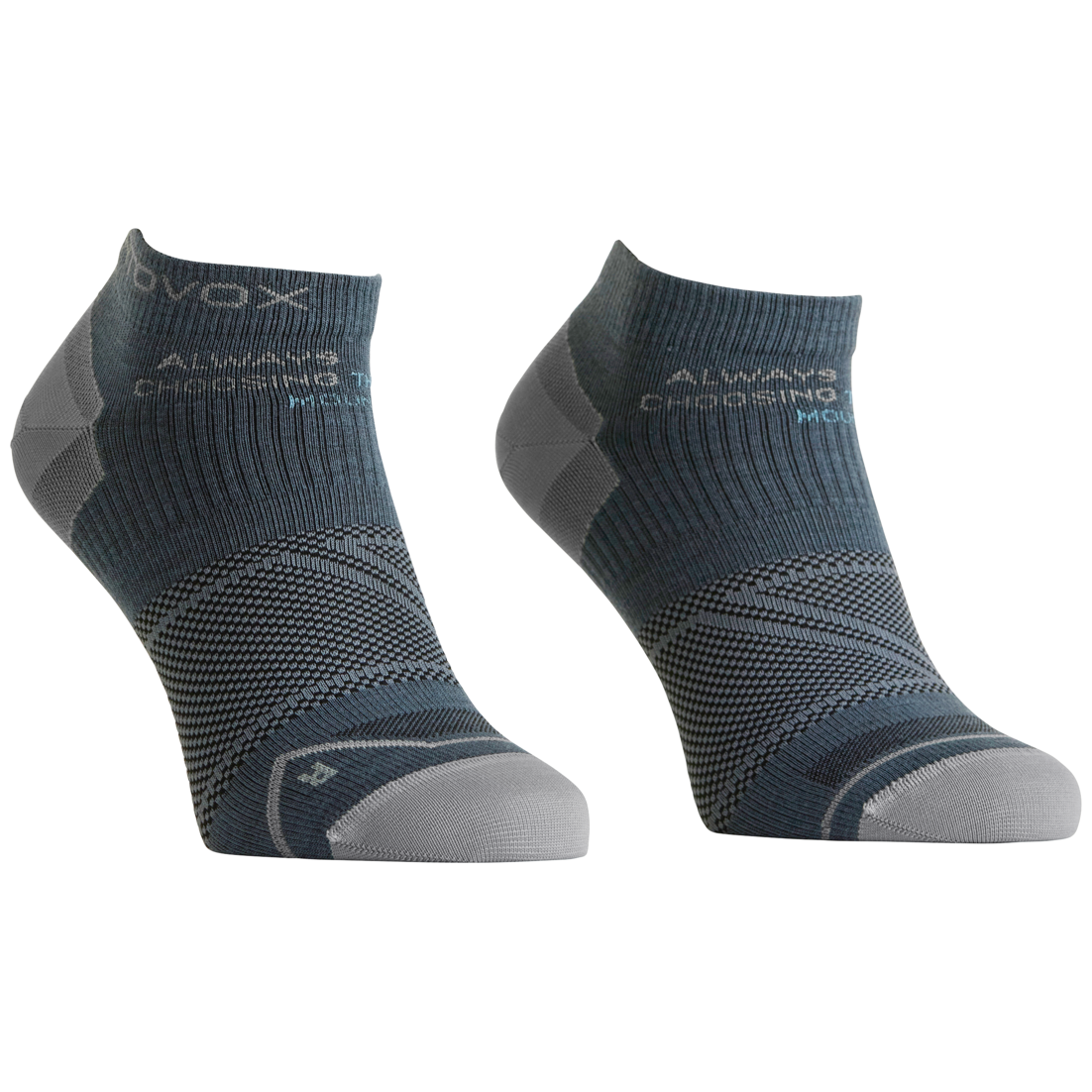 Damskie skarpetki z wełny merino Ortovox Alpine Light Low Socks W Rozmiar skarpet: 35-38 / Kolor: szary/niebieski