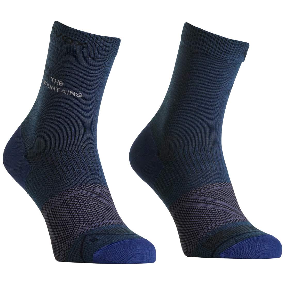 Męskie skarpetki z wełny merino Ortovox Alpine Light Comp Mid Socks M Rozmiar skarpet: 39-41 / Kolor: niebieski/szary