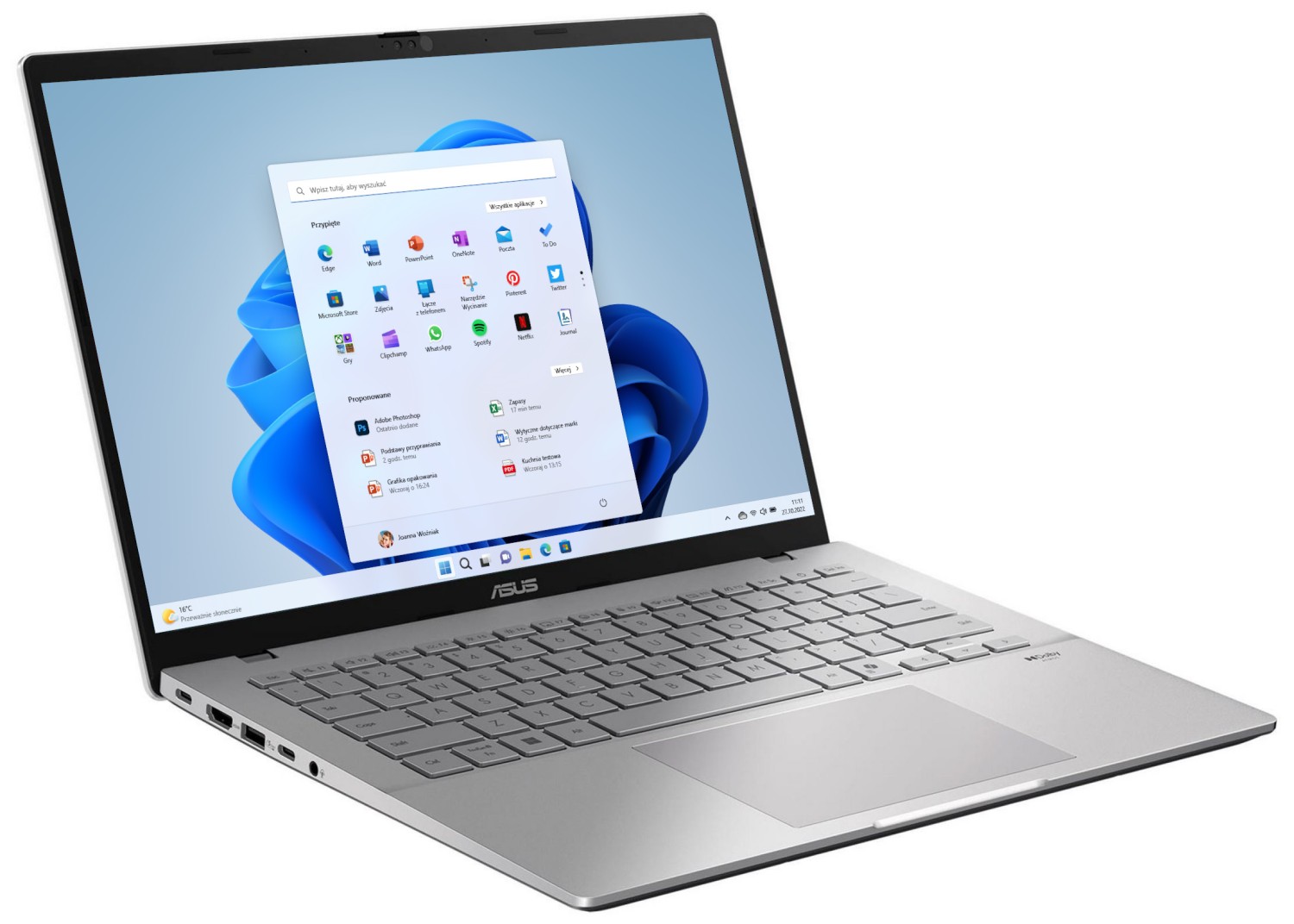 ASUS Vivobook S14 S3407CA-LY008W - Ultra 7-255H 14'' 32GB 2TB Win11H Srebrny 90NB16J1-M002W0_32GB_2000SSD