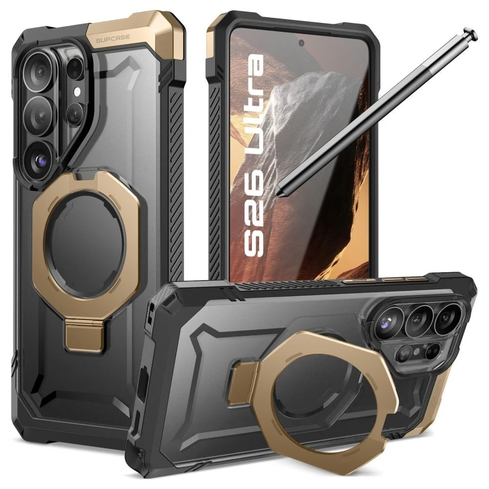 Etui Pancerne Supcase Unicorn Beetle Grip Mag MagSafe do Samsung Galaxy S26 Ultra Desert