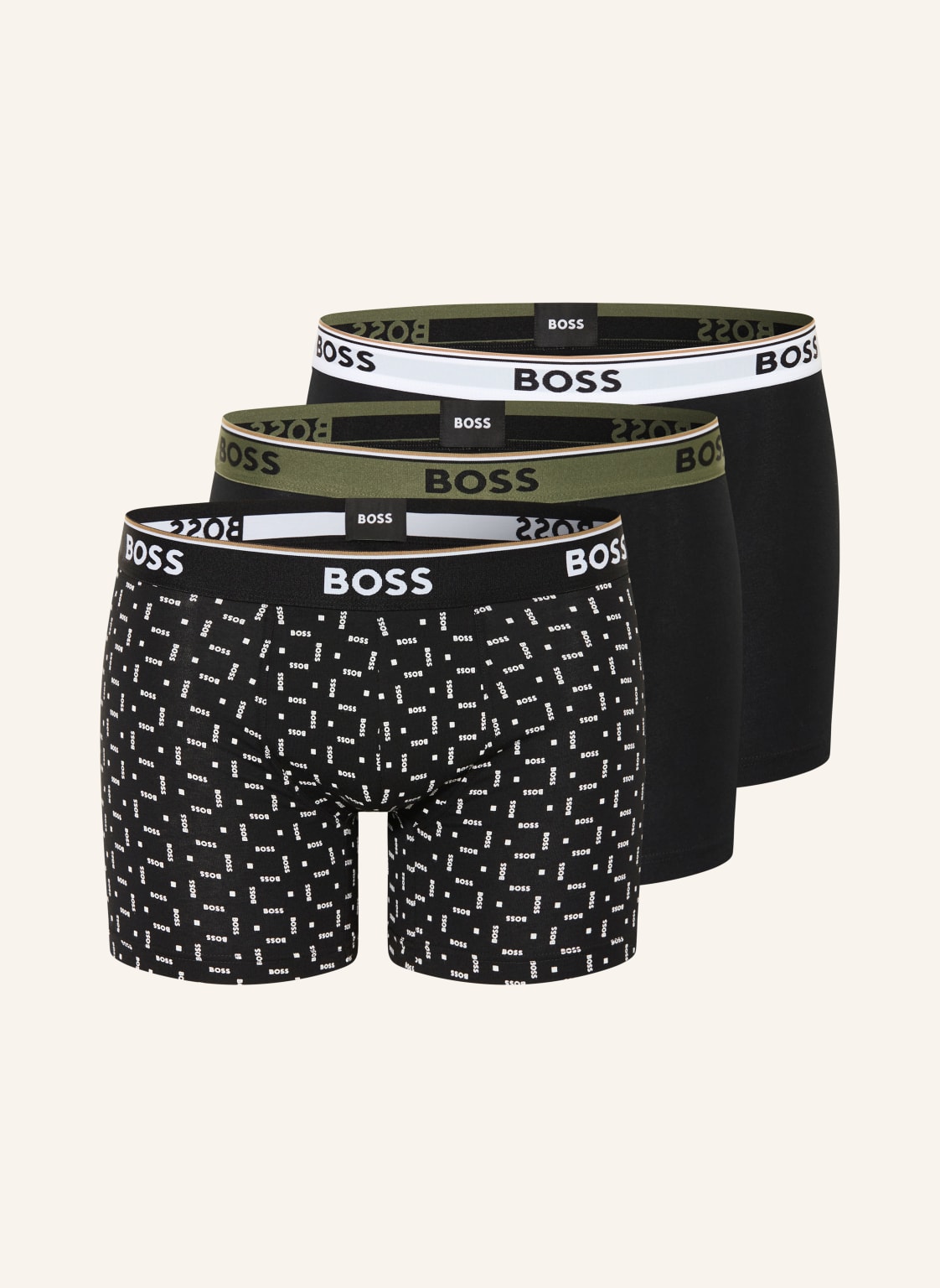 Boss Zestaw 3 Par Bokserów Power schwarz