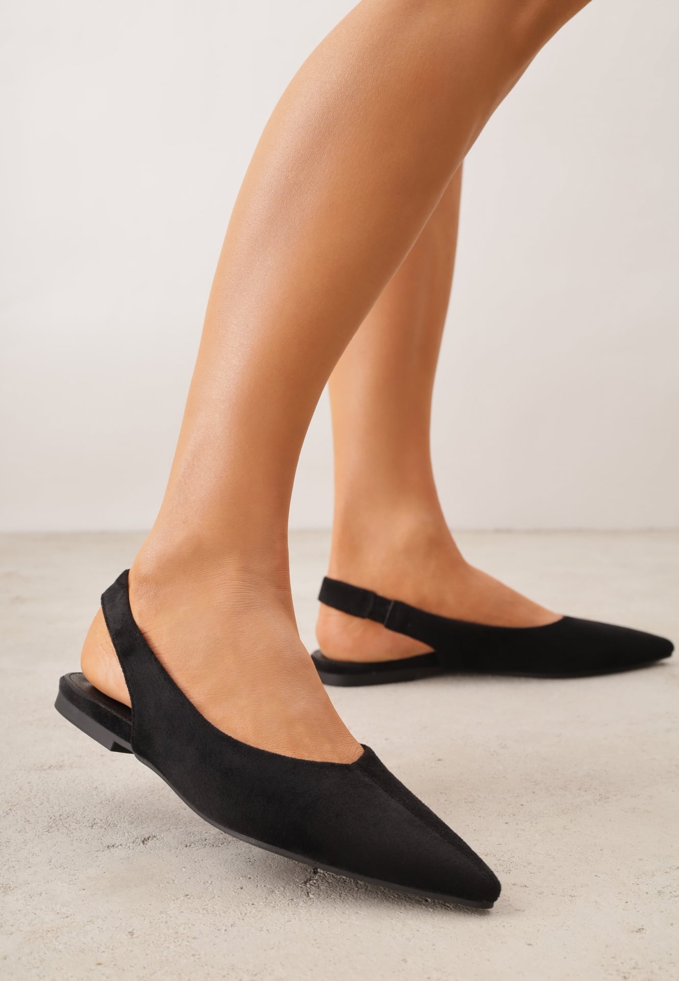 Czarne Balerinki Typu Slingback Diarin