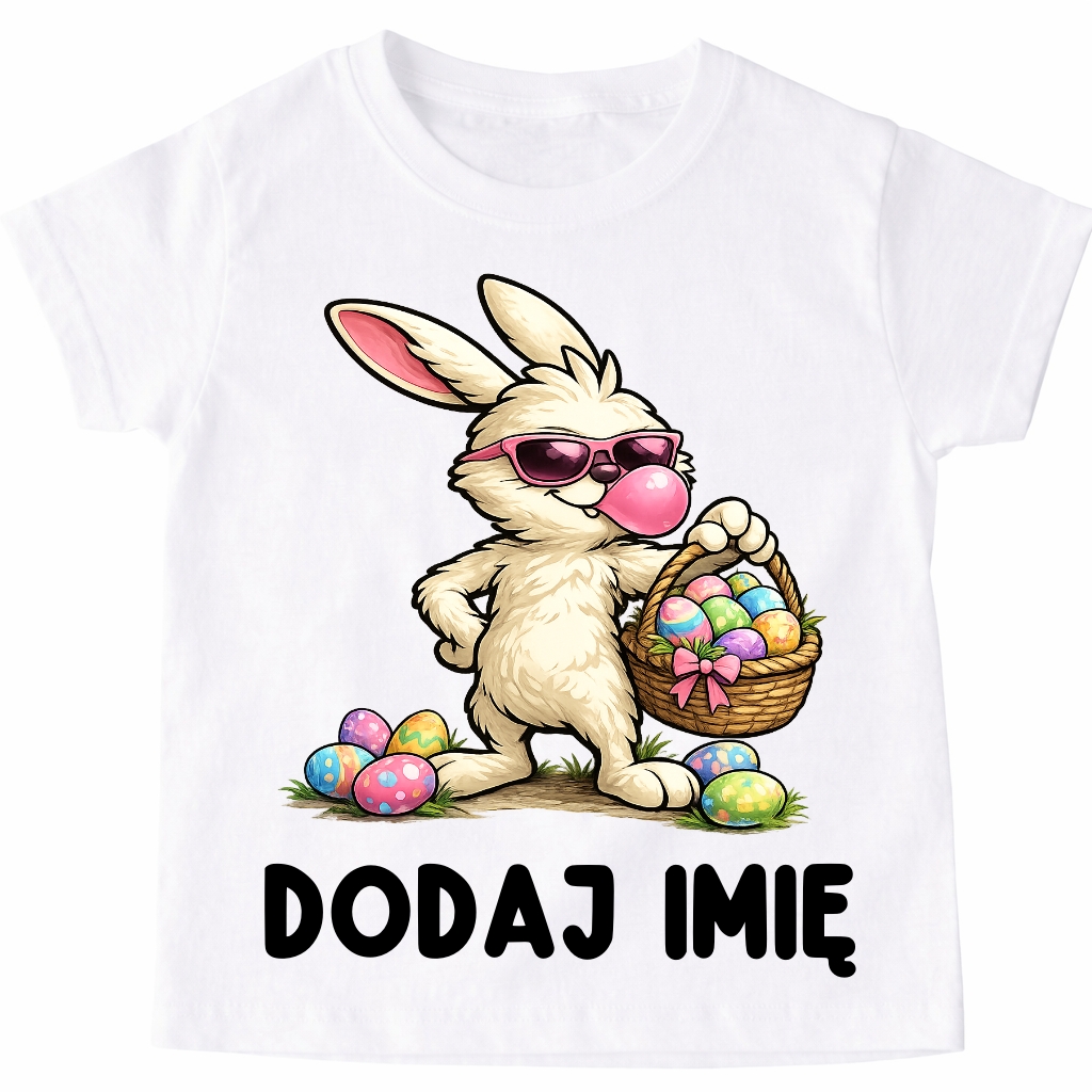 Koszulka z zajączkiem i imieniem na Wielkanoc - BUNNY67