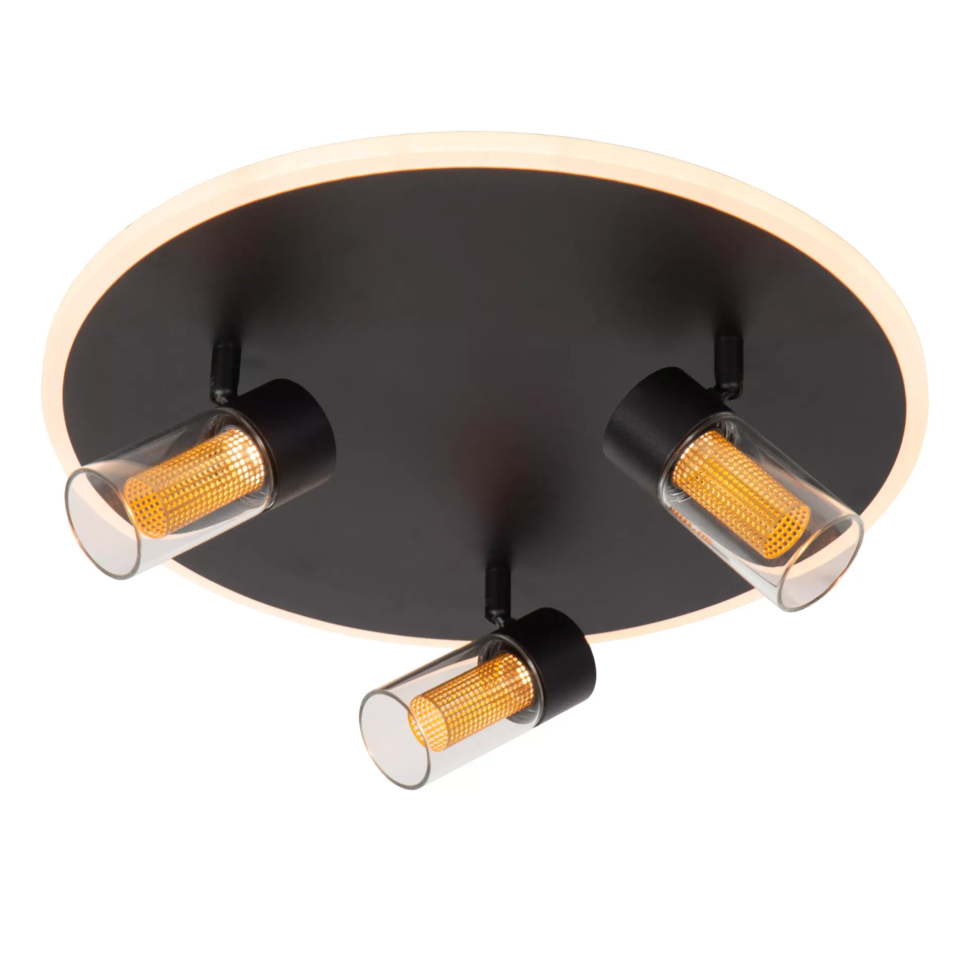 EVERINA plafon podświetlany LED 12W CCT ze spotami LED 3x5W + pilot LUCIDE 00131/40/30