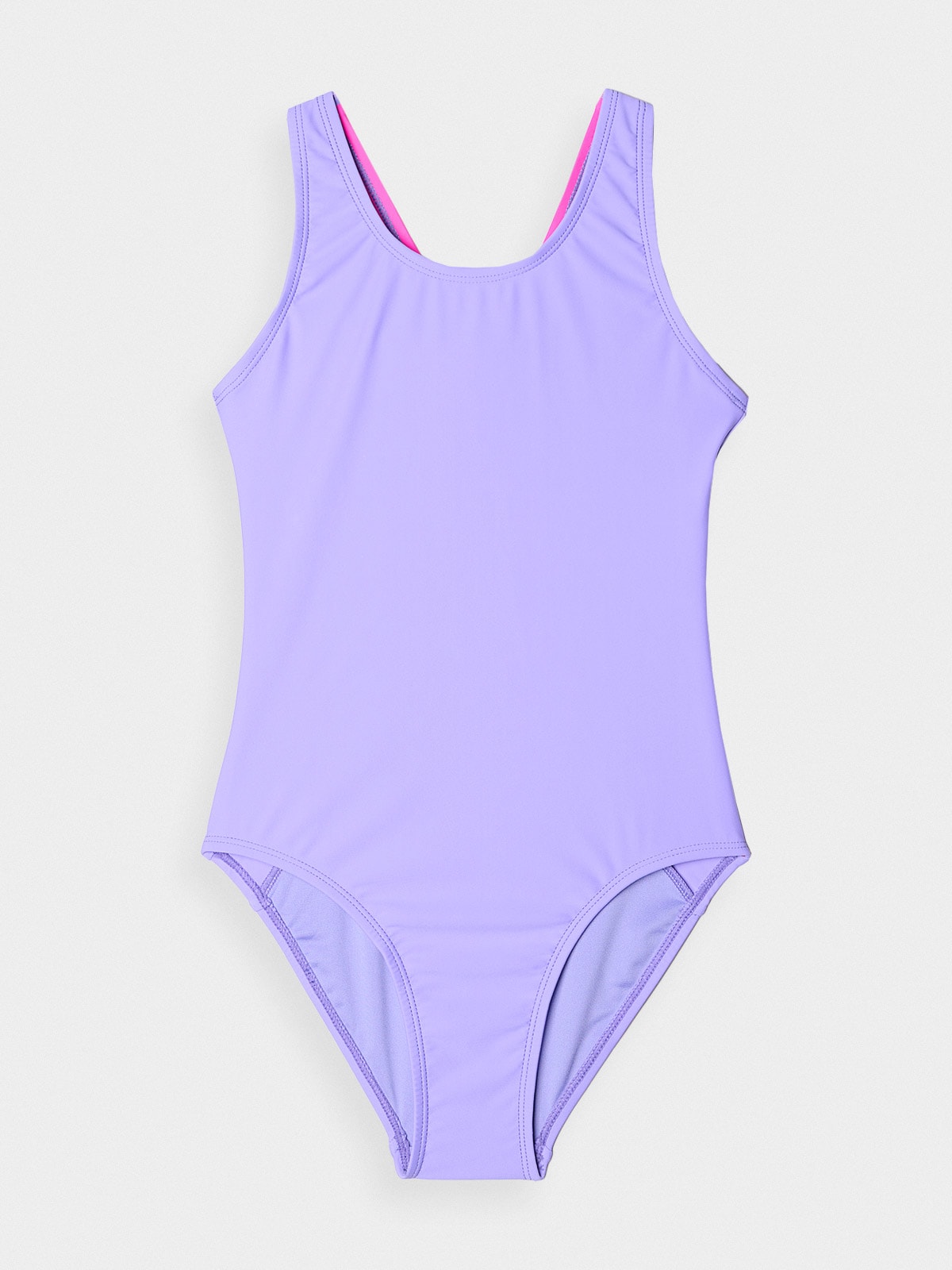 4F Kostium kąpielowy jednoczęściowy dziewczęcy - fioletowy 158/164 (12-14 lat)