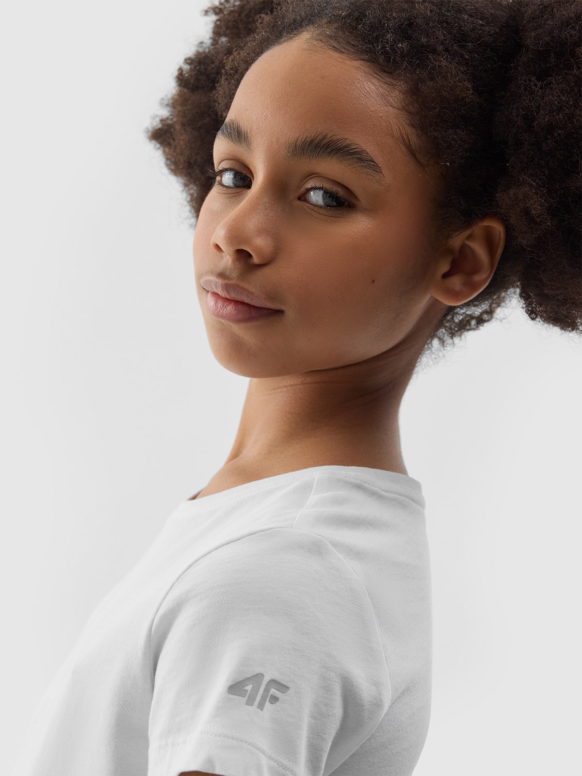 4F T-shirt gładki dziewczęcy 122 (6-7 lat)