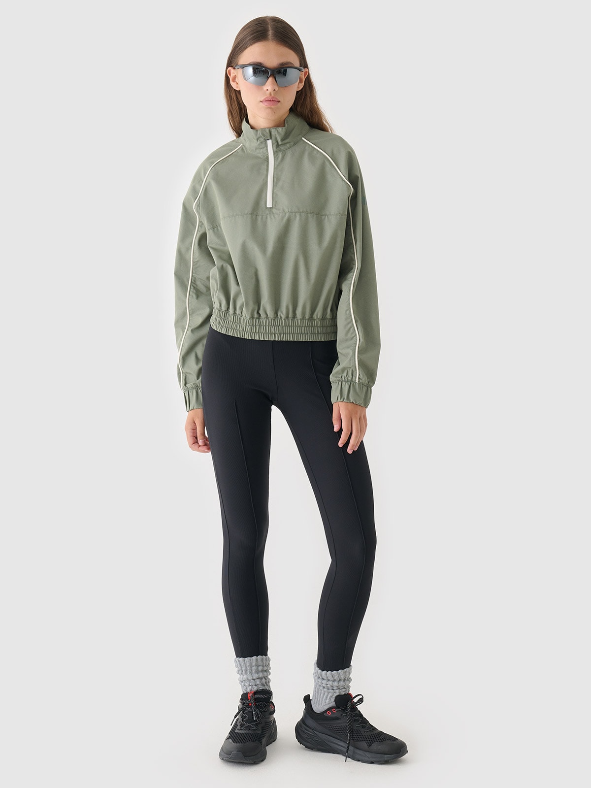 4F Legginsy dzianinowe damskie - czarne S