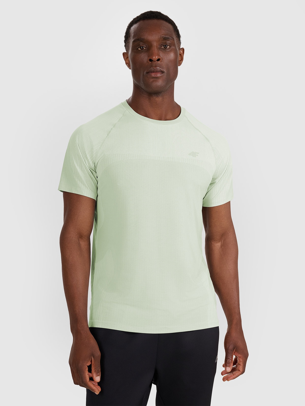 4F Koszulka treningowa szybkoschnąca męska - turkusowa L