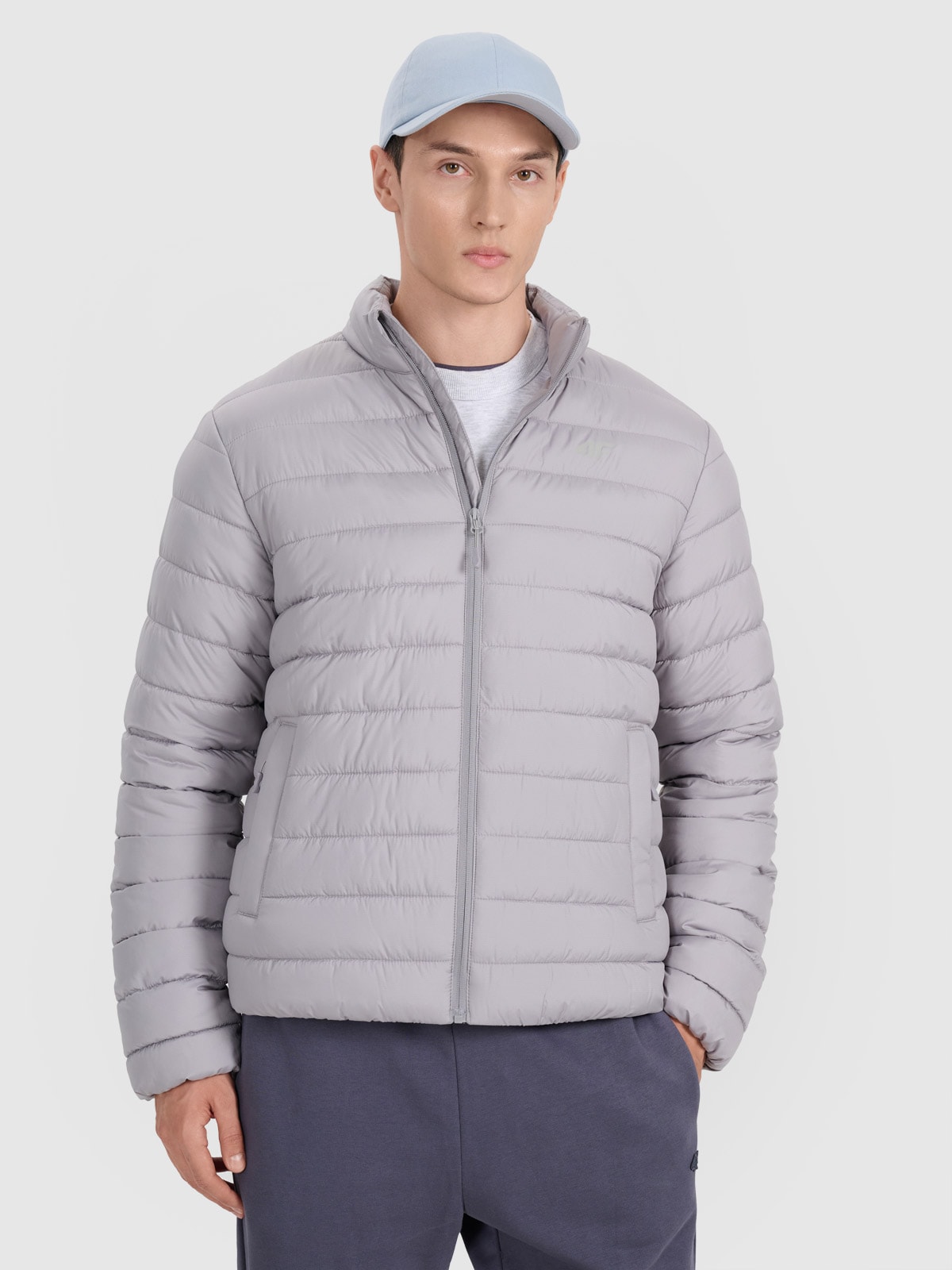 4F Kurtka puchowa z wypełnieniem syntetycznym męska - szara L