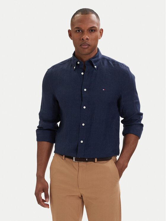 Tommy Hilfiger Koszula MW0MW41530 Granatowy Regular Fit