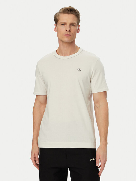 Calvin Klein T-Shirt LV04LF223G Biały Regular Fit