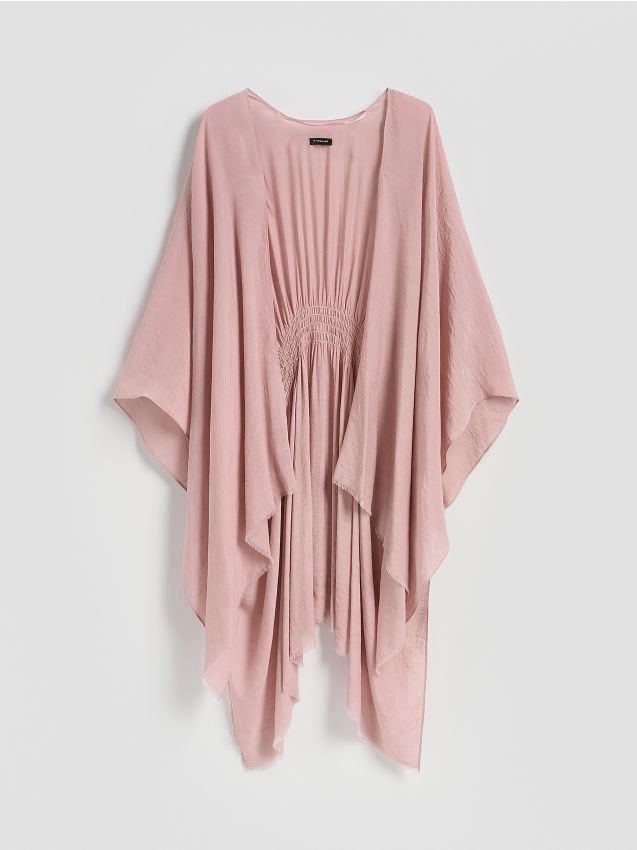 Reserved - Narzutka plażowa z wiskozą - różowy