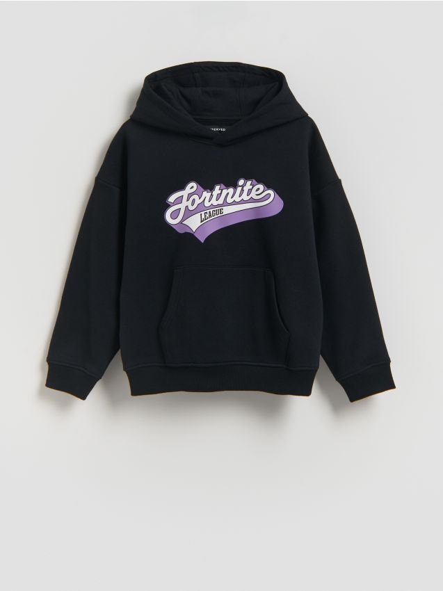 Reserved - Bluza z nadrukiem Fortnite - czarny
