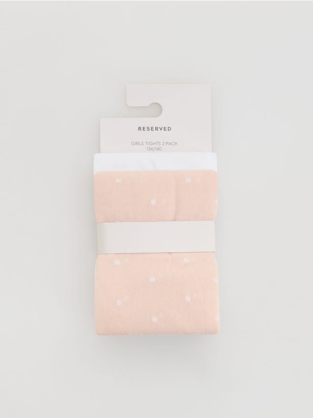 Reserved - Rajstopy z mikrofibry 40 DEN 2 pack - biały