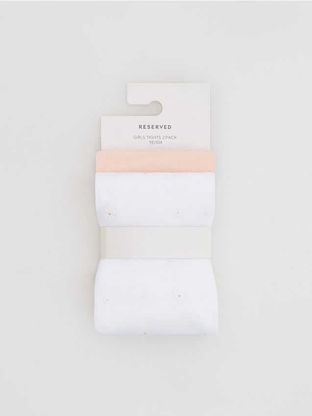 Reserved - Rajstopy z mikrofibry 20 DEN 2 pack - biały