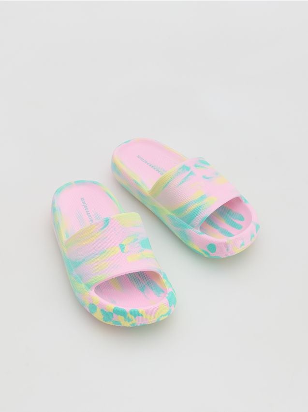 Reserved - Klapki z pianki Eva - pastelowy róż