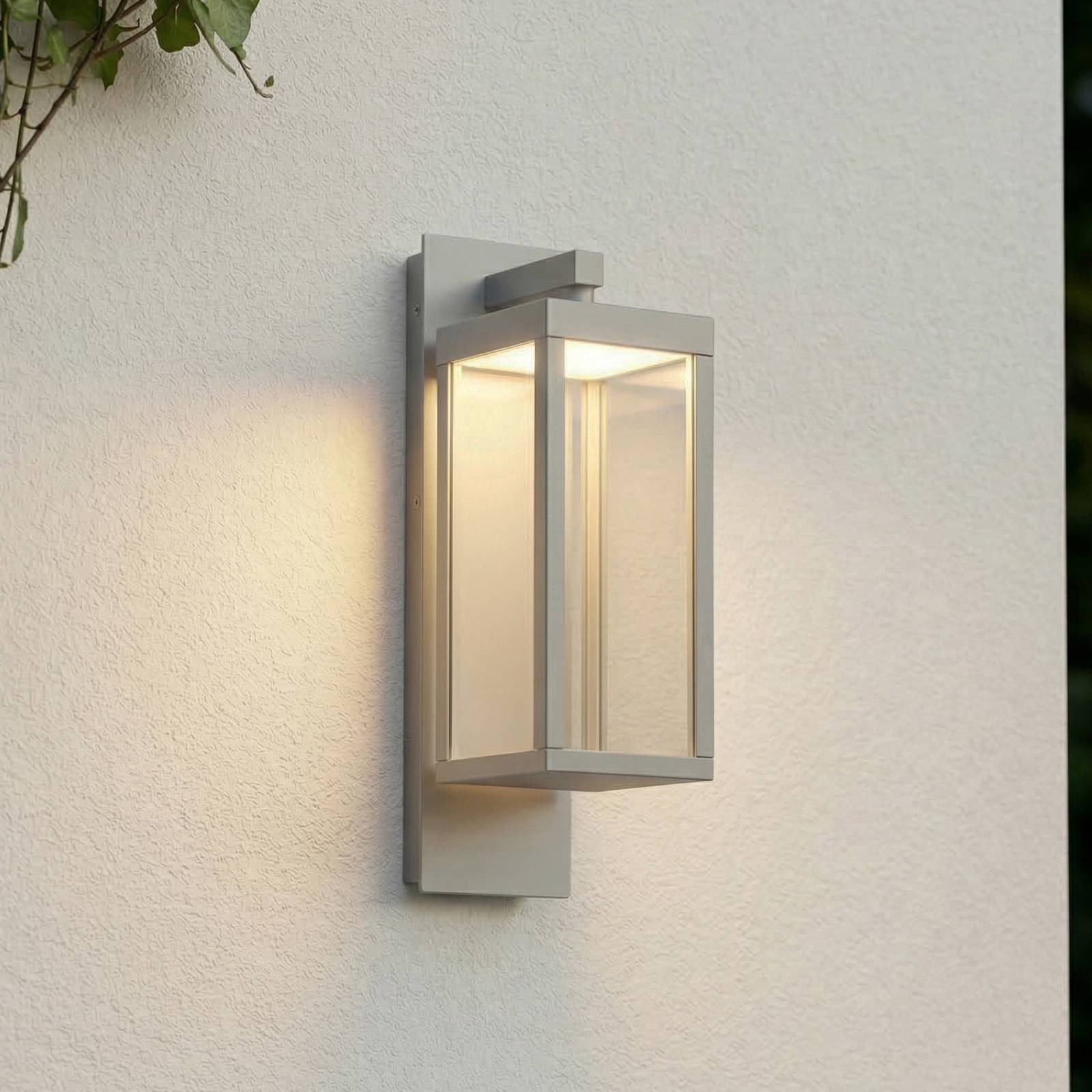 Kinkiet zewnętrzny Ferdinand Lucande, aluminiowy / szary / cynkowy, aluminium, nowoczesny