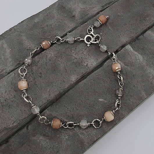 Bransoletka kamień słoneczny i labradoryt