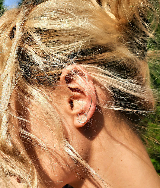 Kolczyk- nausznica Koło na lewe ucho