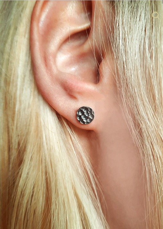 Kolczyki srebrne MOON Pełnia