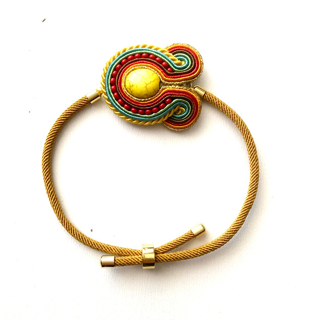 Elegancka sutaszowa bransoletka RAINBOW
