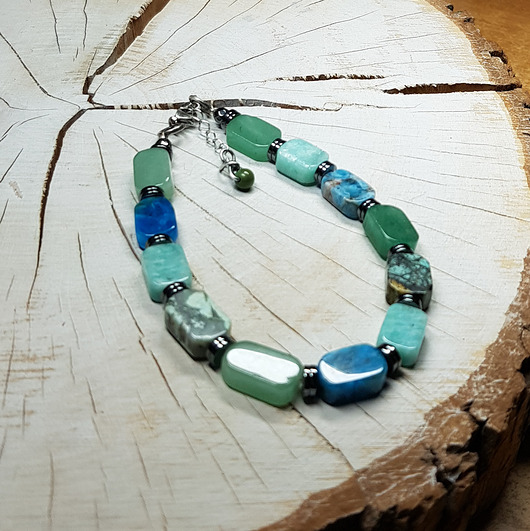 Bransoletka talizman ochronny kamienie szczęścia bs17