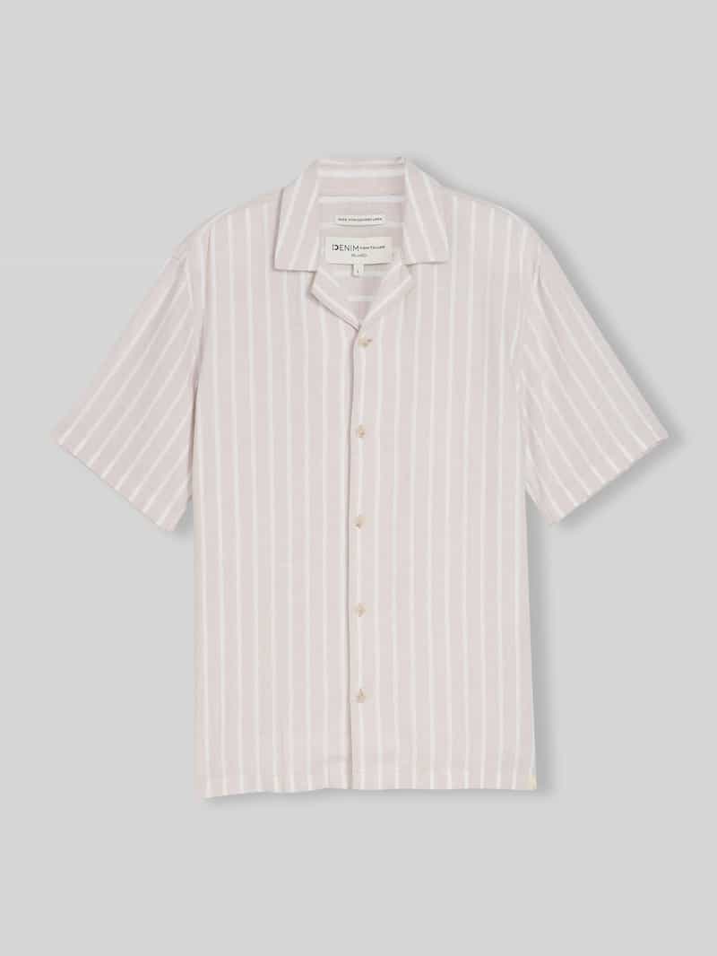 Koszula casualowa o kroju relaxed fit z mieszanki wiskozy i lnu