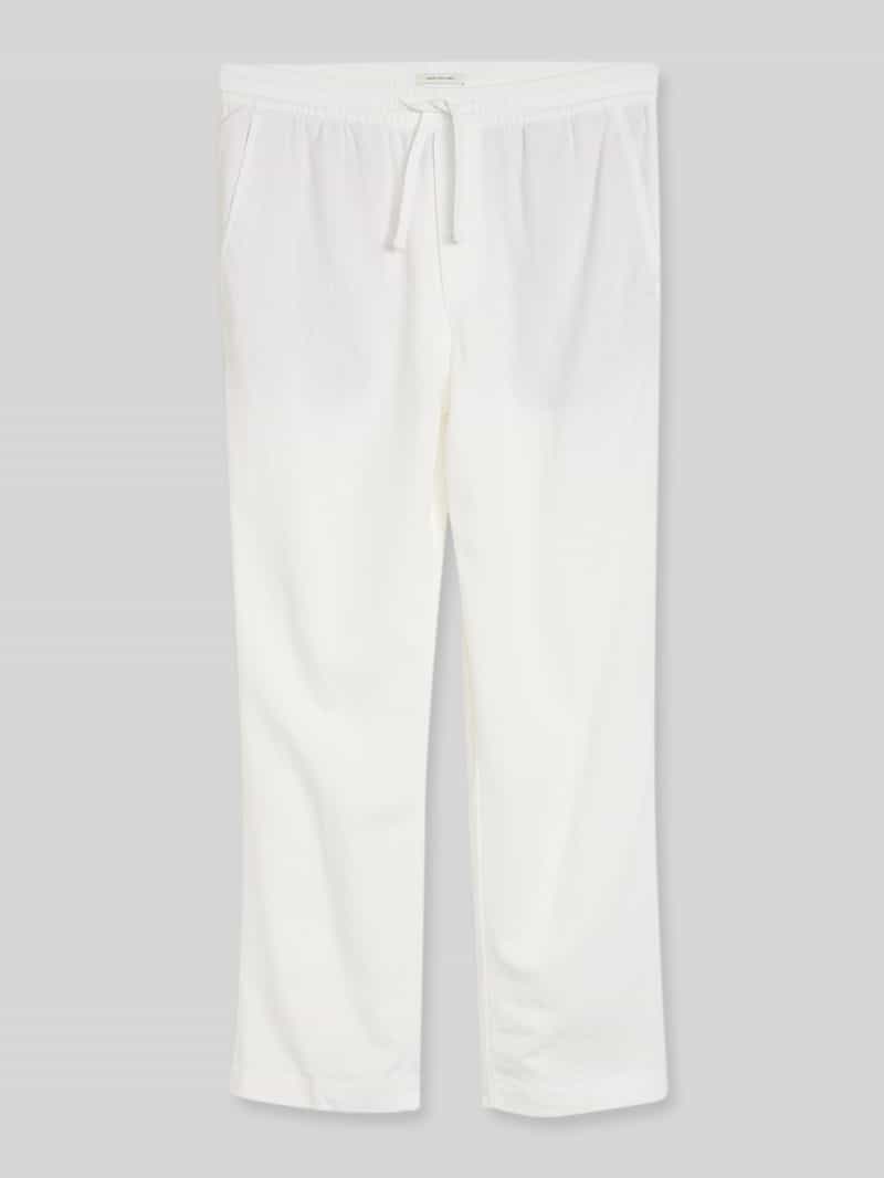 Spodnie o kroju regular fit z mieszanki wiskozy i lnu