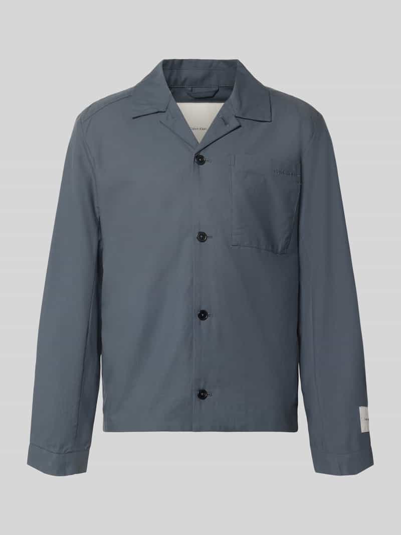 Oversized koszulowa kurtka z mieszanki bawełny i lyocellu