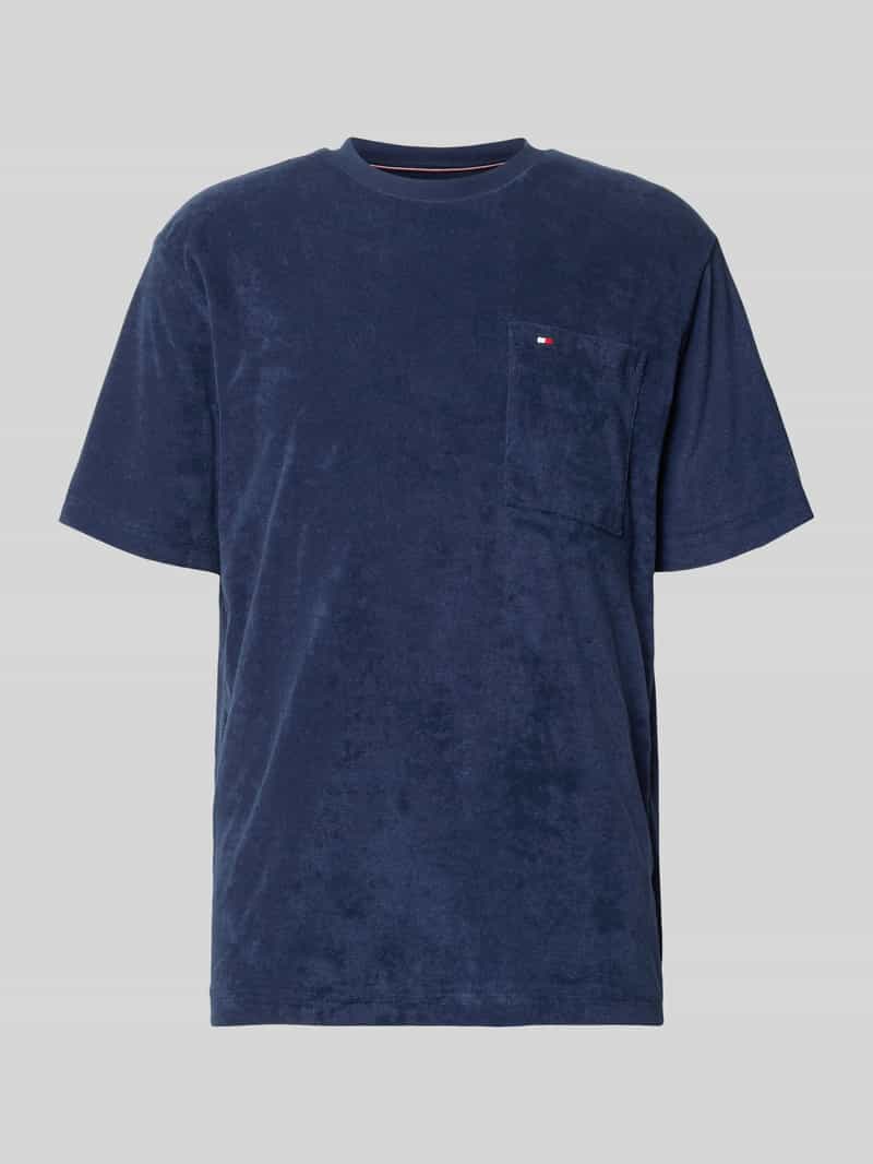 t-shirt o kroju relaxed fit z mieszanki bawełnianej model 'TOWELLING T-SHIRT'