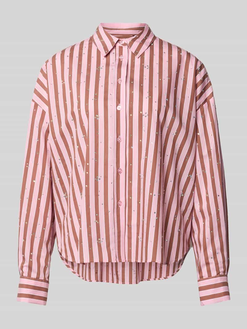 Bluzka koszulowa o kroju regular fit z mieszanki bawełny model 'JELIEF'