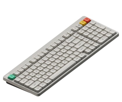 NuPhy Node 100 Low / Lunar White / Brown nano NODE100LOWLWBRN