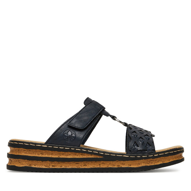 Klapki Rieker 629K9-14 Granatowy