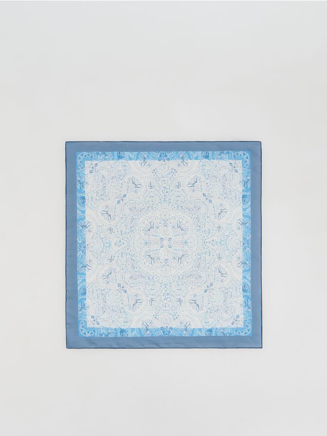 Reserved - Jedwabna apaszka - niebieski