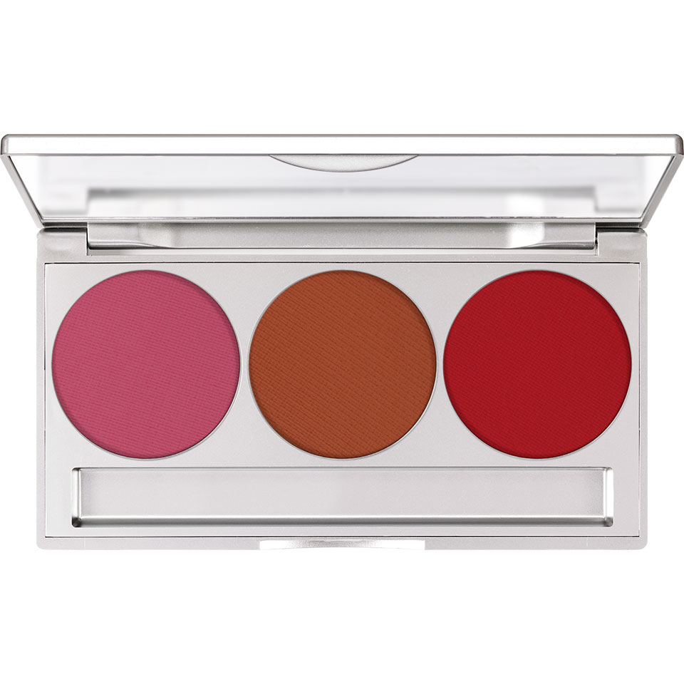 Kryolan Trio Blusher Magnetic Paleta Róży do Policzków Matt