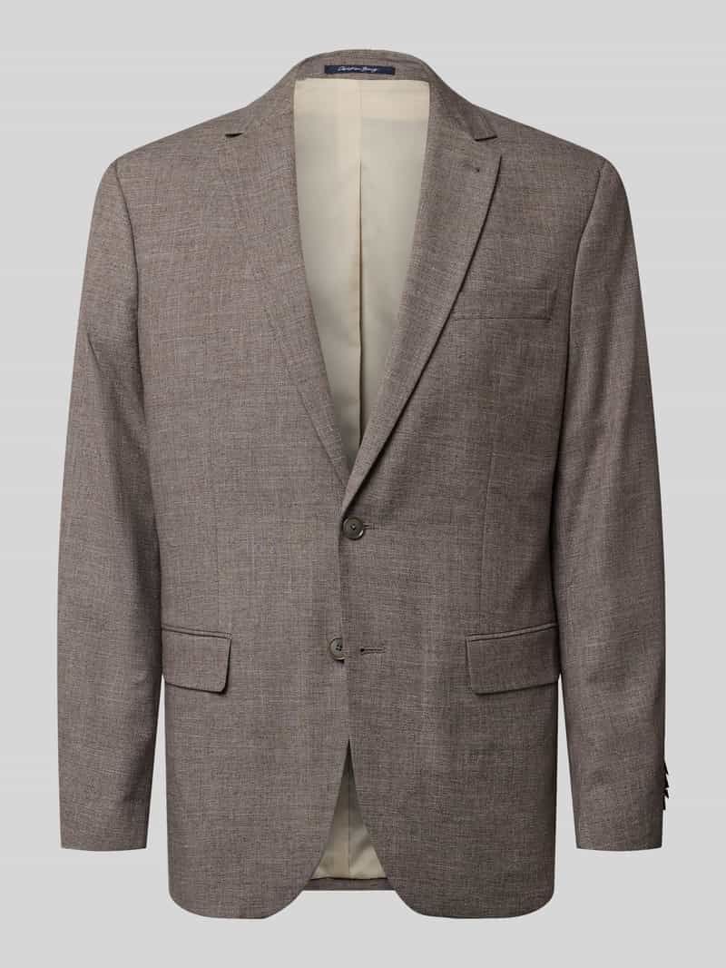 Marynarka na 2 guziki o kroju regular fit z kieszeniami z patką