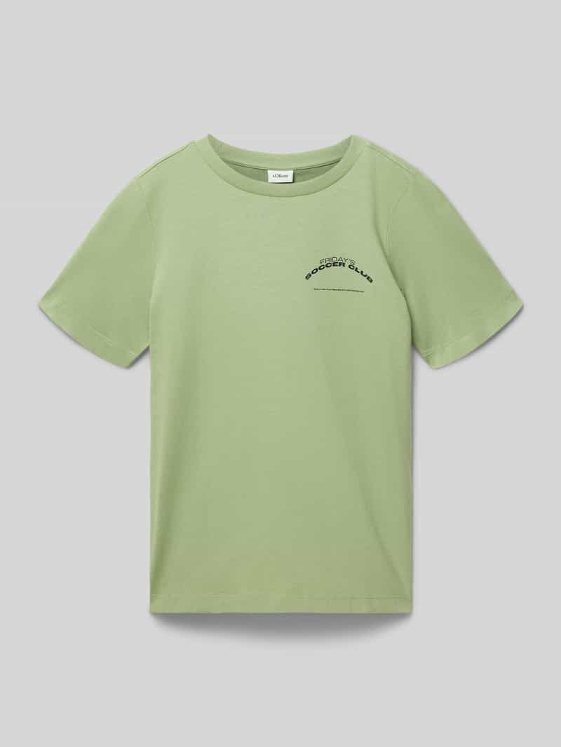 męski t-shirt o kroju regular fit z czystej bawełny