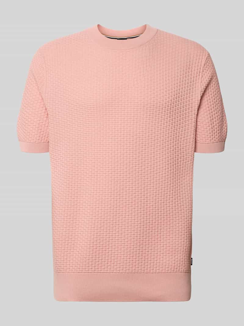 Koszulka z dzianiny o kroju regular fit z czystej bawełny model 'H-NILTON'