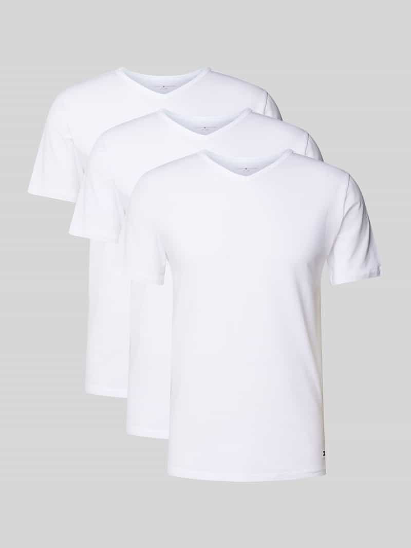 zestaw t-shirtów o kroju slim fit z mieszanka bawełny w wielopak: 3 szt.