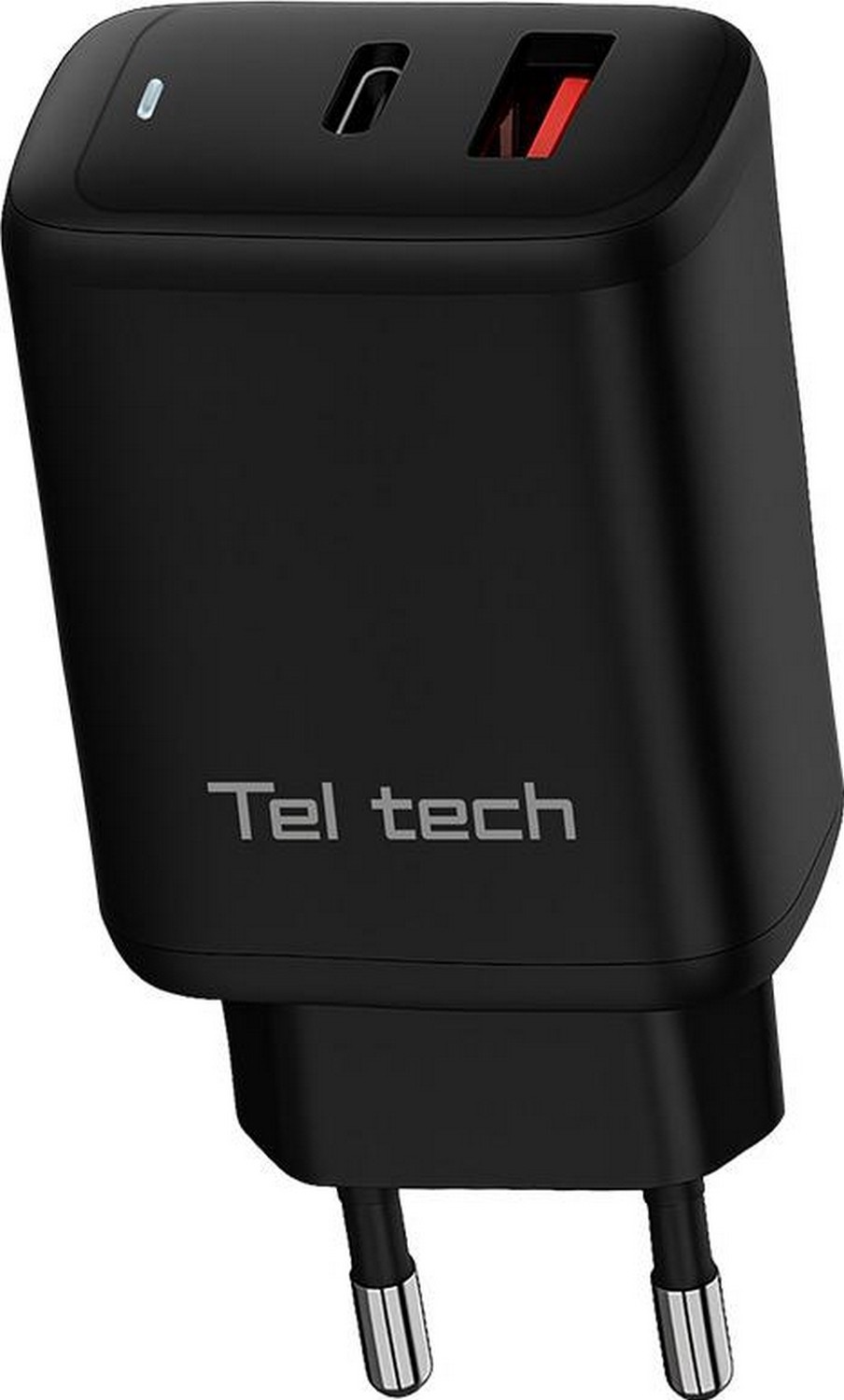 Teltech ładowarka sieciowa GaN USB / Typ-C 65W QC PD czarny TCH-05