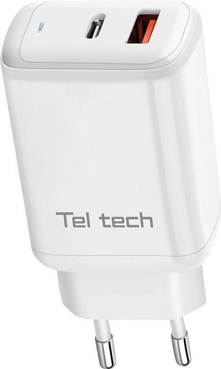 Teltech ładowarka sieciowa GaN USB / Typ-C 65W białyTCH-05