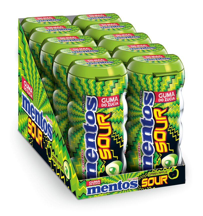 Mentos Sour Greenapple Gum 30G