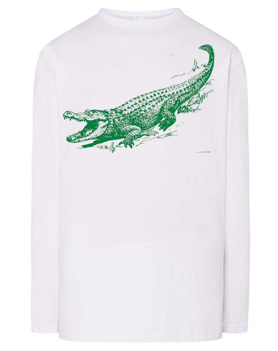 Longsleeve męski nadruk ZWIERZĘ ALIGATOR r.XS