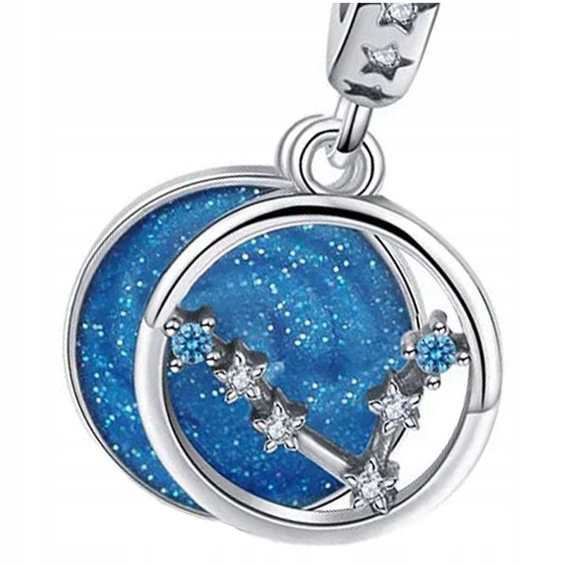 Charms do Pandora Zawieszka Charms Znak Zodiaku Ryby Gwiazdy Charmsy Trusky