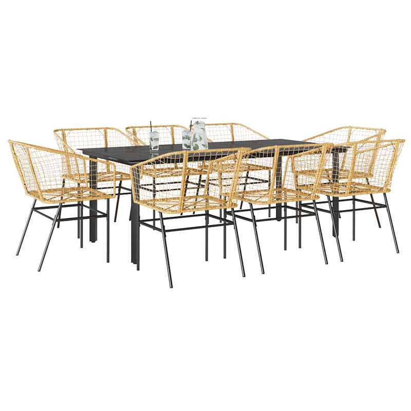 Zestaw Mebli Ogrodowych Brązowy Rattan Stolik Krzesła Meble Ogrodowe Do Restauracji Ogrodu