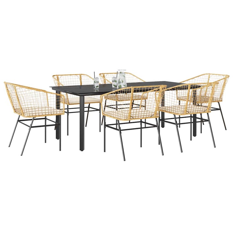 Zestaw Mebli Ogrodowych Brązowy Rattan Stolik Krzesła Meble Ogrodowe Do Restauracji Ogrodu