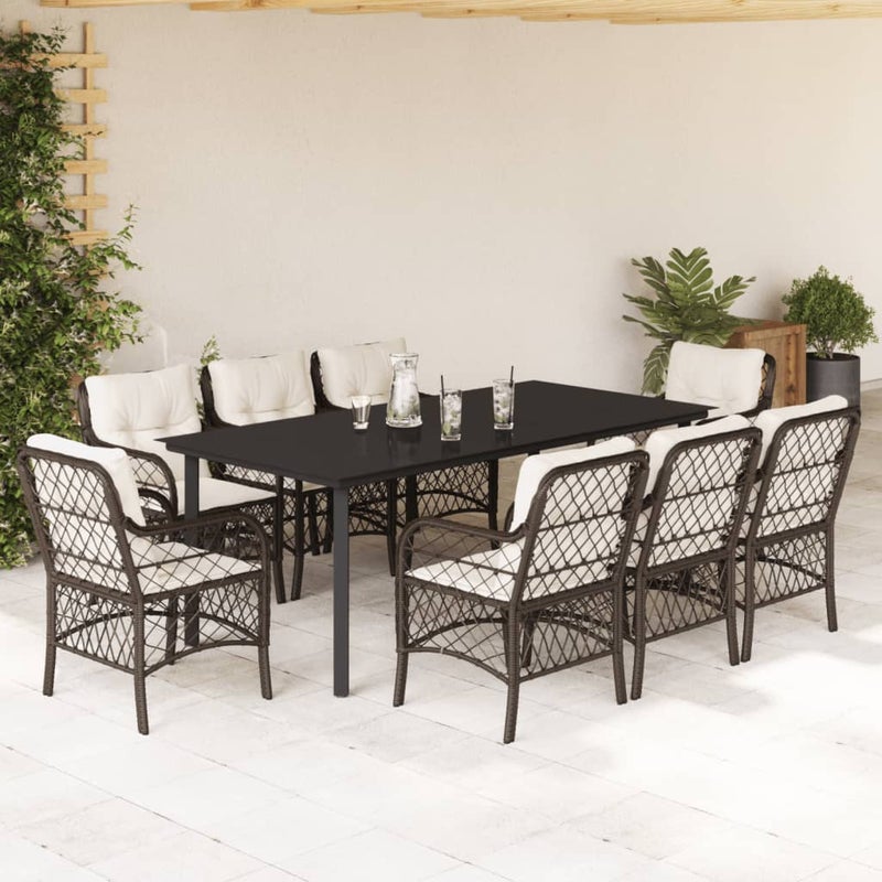 Zestaw Mebli Ogrodowych Brązowy Rattan Stolik Krzesła Meble Ogrodowe Do Restauracji Ogrodu