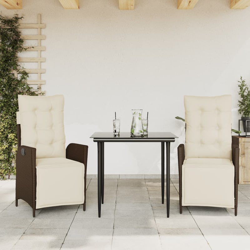Zestaw Mebli Ogrodowych Brązowy Rattan Stolik Krzesła Meble Ogrodowe Do Restauracji Ogrodu
