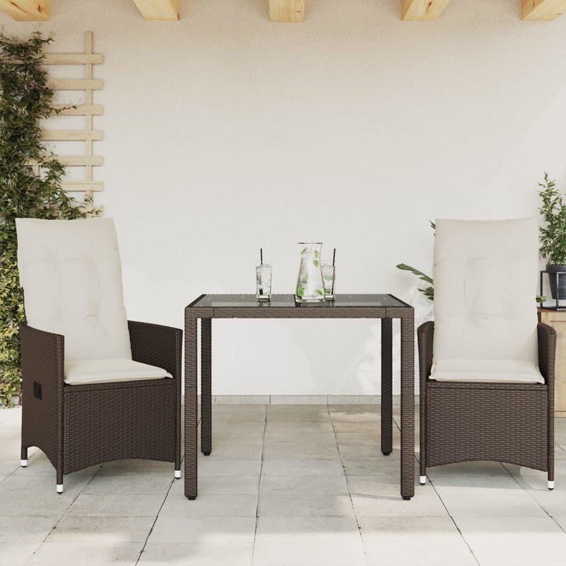 Zestaw Mebli Ogrodowych Brązowy Rattan Stolik Krzesła Meble Ogrodowe Do Restauracji Ogrodu